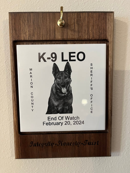 Laser photo wall plaque